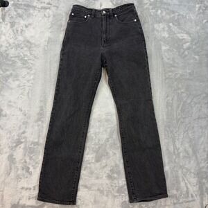 Madewell 90's Straight Jeans Women's Size 27 Black Stovepipe High Rise Solid